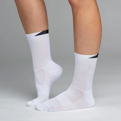 LINGTU Custom Ultra-Thin White Cycling Socks Men Custom Quick-Drying Nylon Cool Fabric Cycling Socks Bicycle Socks
