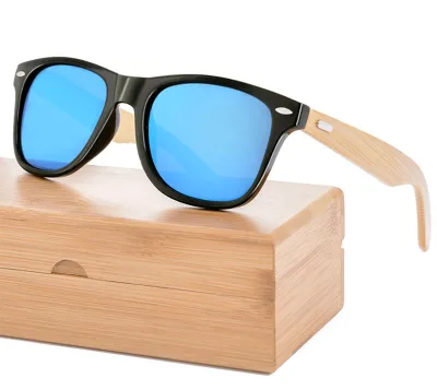 Custom Logo Engraved Polarized Full Rim for Wood & Bamboo Frame Light Weight Comfortable Fashion Sunglasses
