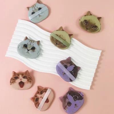Cute Cat Cartoon Design Latex Powder Puff for Women