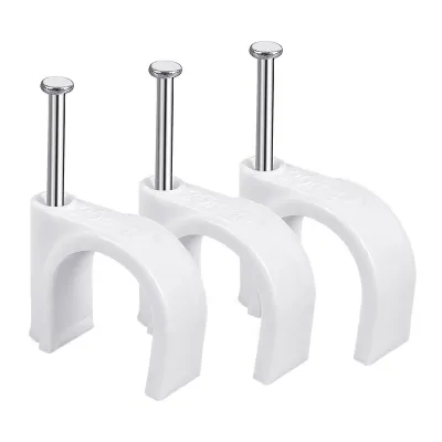 Steel Durable Multi Size 12mm Cable Clips White Color Industrial Use
