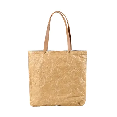 Honorisk Factory Custom Eco-friendly Reusable Coated Packaging Tote Bags Dupont Paper Portable Shopping Bags