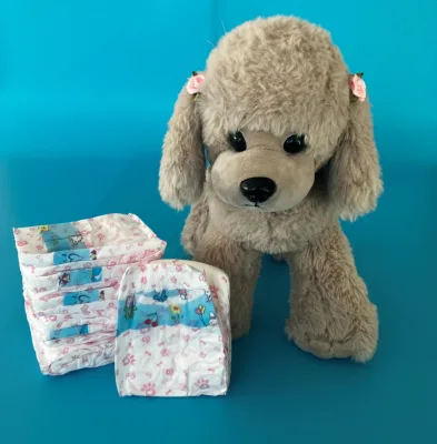 Soft Disposable Female Dog Diapers Adjustable Foam Tail Hole Puppy Cat Diapers Multiple Sizes