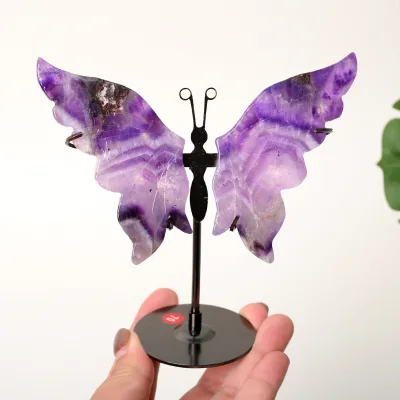 New Product Launched Natural Crystal Crafts Butterfly Angel Wings Crystal Wings for Home Decoration