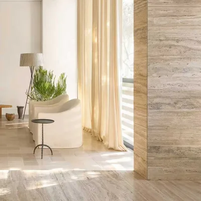 Australia Sydney Villa Project Customized Cut to Size Italian Roman Ivory Travertine for Wall and Floor Interior Home Decor