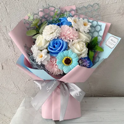Soap Flower Valentine's Day Mother's Day Soap Rose Bouquet Single Carnation Soap Flower