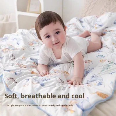 115/120*150cm Baby Indoor Quilt Baby Washable Thin Cool Soft Comfortable Blanket Hot Sale Leisure Children's Sleeping Blanket