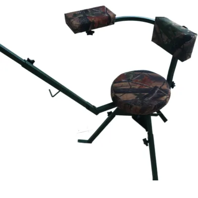 High Quality 360 Degree Range of Mobility Large Swivel Shooting Chair with Plastic & Camo Oxford Cloth for Outdoor Hunting