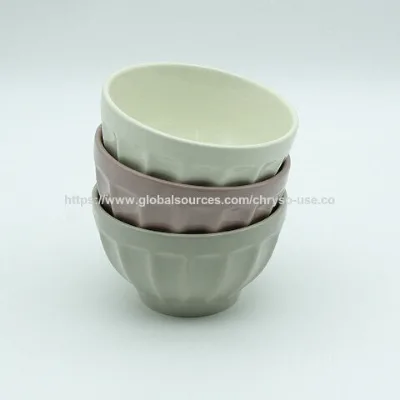 Factory direct sales round striped matte bulk cereal bowls / colourful ceramic soup bow