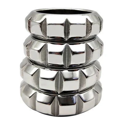 GF 304 Stainless Steel Penis Ring Cock Ring Sex Toy Cock Ring for Big Cock Man Metal Lock Penis and Testicle for Male