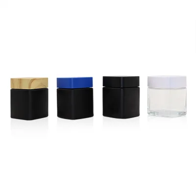 70g 110ml 220ml 2oz 4oz Child-Resistant Glass Jars PET Base Pill Container with Color 250ml Capacity
