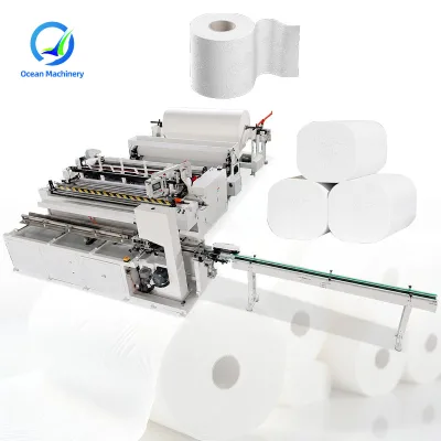 OCEAN Small Business Full Automatic Toilet Paper Manufacturing Tissue Make Machine De Papier Toilette