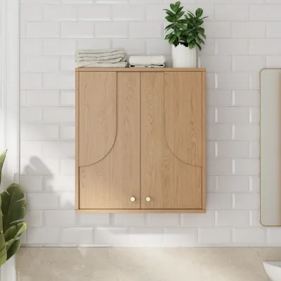Space Saving Floating Bathroom Cabinets Wall Cabinet with Open Shelf Flexible Storage Layout Luxury Bathroom Furniture