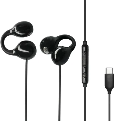 Dairle Open-Ear Clip Wired Type-C Bluetrum Earphones Non-Pain Ear Hook Gaming Headset Lossless Stereo Sound 1.2m Cable Sports