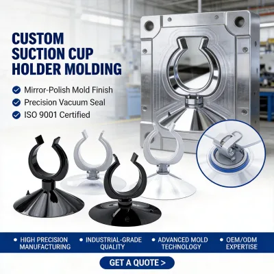 Custom Injection Molded Suction Cup Holders PVC 30-80mm, OEM Color Size