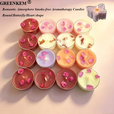 Flower Style Low-temperature Massage Aromatherapy Candles Handmade Heart Butterfly Round Shape Candles Beauty Nail Tools