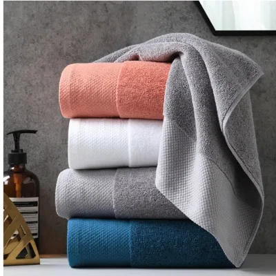 Factory Customizable White Cotton Bath Towel Sets Solid Color Hand Towel Sustainable Option for Beauty Salons and B&B Hotels