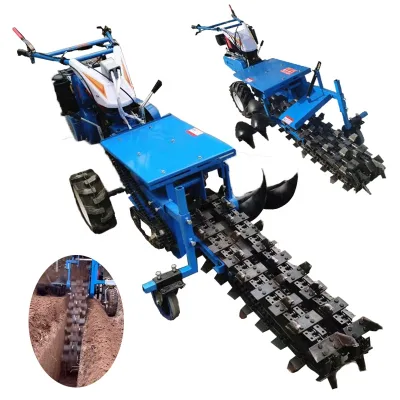 Diesel Walk Behind Chain Trencher Small Mini Trench Digging Trenching Machine