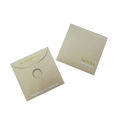 Custom Brown Envelope with Window, Kraft Paper Envelopes with Gold Foil logo for Scarf Package