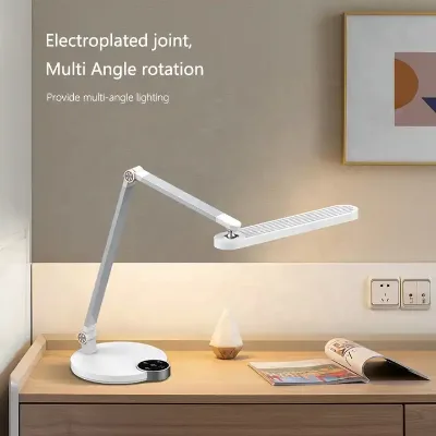 Table Lamp with Base Multi-Angle Rotation LED Light Adjustable Touch Control Dimmable Folding Design Flexible Reading Light