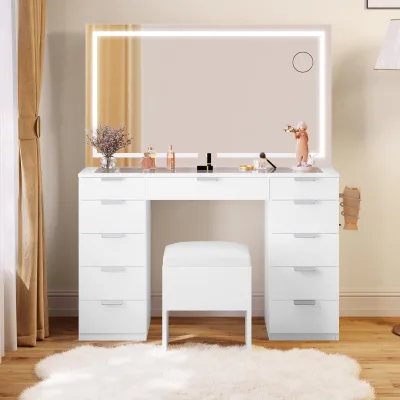 Modern Style Vanity Desk For Makeup Dressing Table With Storage Makeup Vanities Furniture Children Customized Size