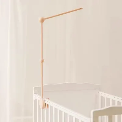 KWS Wooden Baby Bell Bracket Montessori Crib Mobile Stand Art Deco Design Easter