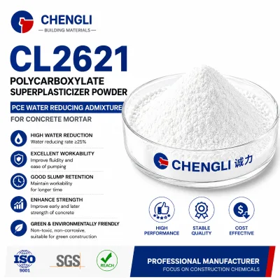 PCE Powder Polycarboxylate Superplasticizer Concrete Admixture Water Reducer Industrial Grade CL2621
