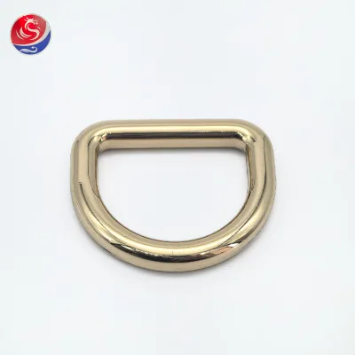 1 Inch D Ring for Handbag Custom Logo Metal 25mm Bag Ring Buckle K Gold Plated with Ring for Bag Garment