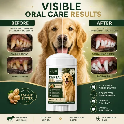 Natural Ingredients Fresh Breath Cleaner Teeth Dental Gel for All Dogs &Life Stages