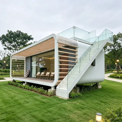 Smart Apple Cabin Prefab Steel Sandwich Wall Panels Container Houses Eco Friendly Achieve Excellent Heat Insulation Hotel Use