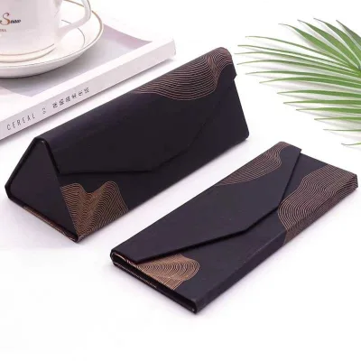 Large Rectangle Sunglasses Case Handmade Simple Portable Storage Box for Optical Glasses Trendy Triangle Fashion Inspired Myopia