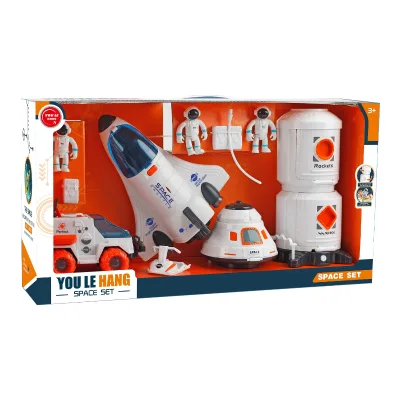 Science Educational Kids Space Toy with Space Shuttle, Rover & Station Toy Set Rocket Ship Astronauts Model