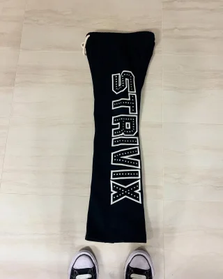 High Quality Custom logo Cotton Men Pants Breathable Highly Elastic Wide Legs Embroidery Printing Vintage Men Pants
