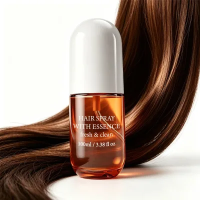 Anti-Frizz Hair Spray With Essence Alcohol-Free Refreshing Mist Eliminates Odor Adds Natural Gloss Smooth Shiny Finish