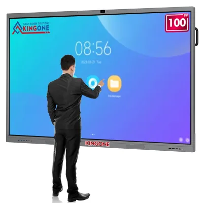 OEM 86-Inch Wireless Control Smart Interactive LED Android 14 Black 75-Inch Smart Board Interactive Whiteboard