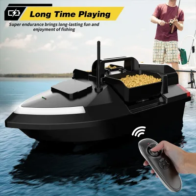 V801 Remote Control Plastic Fishing Bait Boats With 2 Motors 10KM/H Cruise Cheap Boats Fishing 3 Bait Tanks Lighting Turn Signal