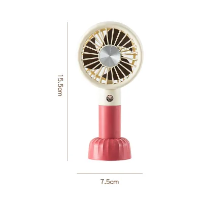 Hong Kong Retro Style Handheld Fan Portable Mini USB Rechargeable Home Fan Three Speed Settings Student Gift Table 5V Plastic