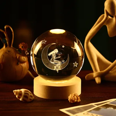Wholesale Warm Light Crystal Balls Crystal Ball Ornaments Glass Crystal Ball