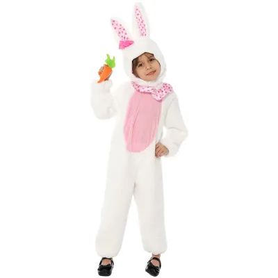 Bunny Costume Kids Easter Rabbit Bunny 3PCS Bunny Set Onesie Headwear Animal Easter Halloween Christmas Cosplay
