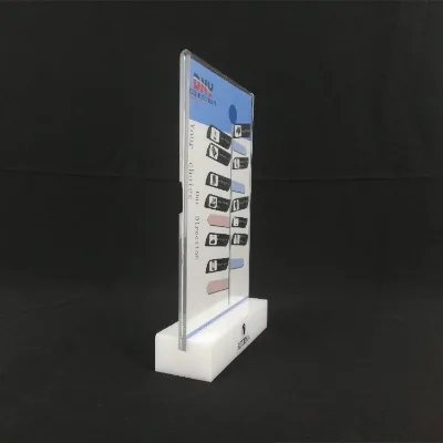DNY Clear Acrylic Table Menu Stand Display Sign Business Card Holder
