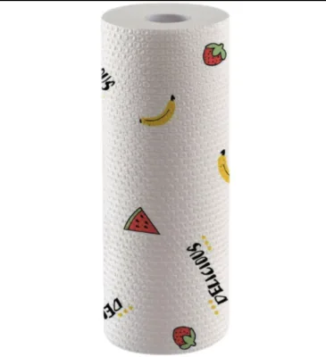 Manufacturer Bamboo Fiber Reusable Kitchen Paper Towels Roll With Competitive Price