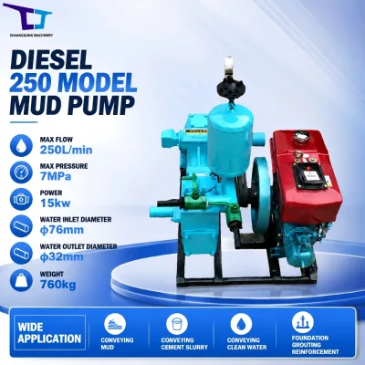 Easy Operation Diesel  Mud Pump High Pressure for Geothermal Well with Long Service Life