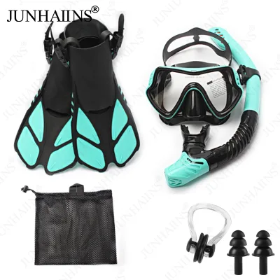 Wholesale Three-Piece Anti Fog Snorkeling Set Rubber Diving Equipment Water Sports Diving Mask Adjustable Breathing Tube Fins
