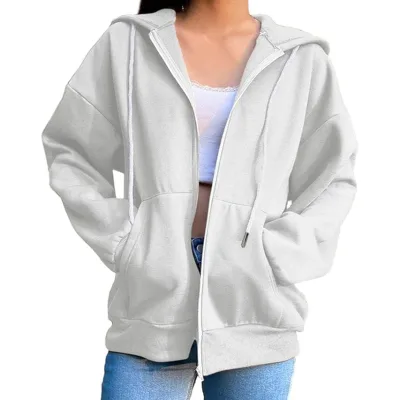 Professional Custom Women's High Quality Polyester Spandex Hoodie with Front Logo Winter Zipper Switch for Spring Autumn Winter