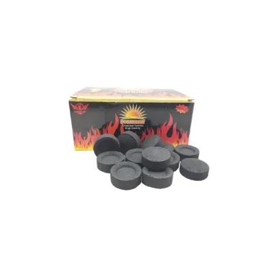 Top Sell Round Black 33mm Durable Incense Tablets No Smoke Hookah Charcoal
