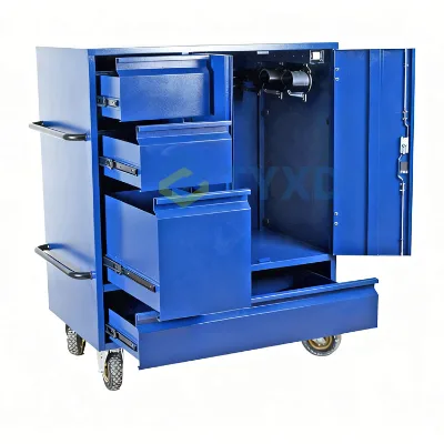 TYXD Metal Mobile Saddle Box,Equestrian Gear Storage,Rolling Casters for Easy Mobility-Customizable logo Metal