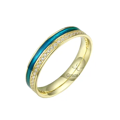 Grace Jewel East Style Enamel 925 Silver Finger Rings Jewelry