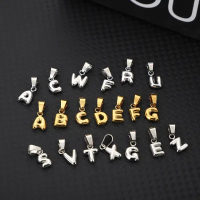 WOWEI A-Z Gold Plated Metal Letter Charms for Jewelry Making Capital Alphabet Initial Charms