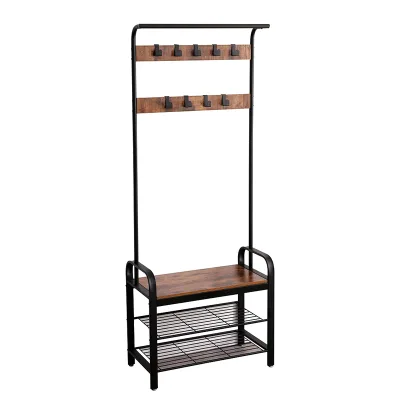 Easy Assembly Decorative Wooden Coat Rack