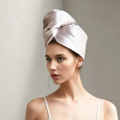 Custom Breathable Bamboo Silk Mix Silk Bonnet Silk Hair Drying Cap Moisture Wicking Custom Size Available