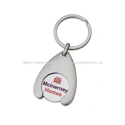 Factory Customized Promotional Personalized Supermarket Trolley Token Coin Keychain